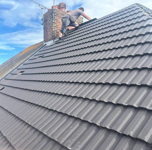 Griston Roofing Services 11 This is a photo of a new roof being installed in Griston. Installation carried out by Griston Roofing Services