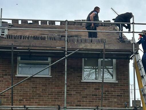 Griston Roofing Services 19 This is a photo of a roof being repaired in Griston. Installation carried out by Griston Roofing Services