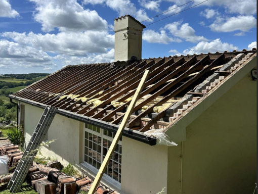 This is a photo of a roof being repaired in Griston. Installation carried out by Griston Roofing Services