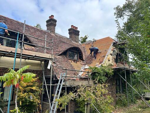 Griston Roofing Services 9 This is a photo of a roof being repaired in Griston. Installation carried out by Griston Roofing Services